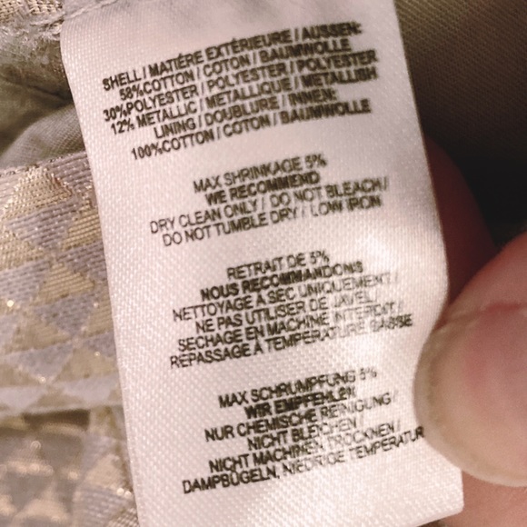 GANNI Gold Brocade Mini Skirt SZ: Large - Picture 9 of 10